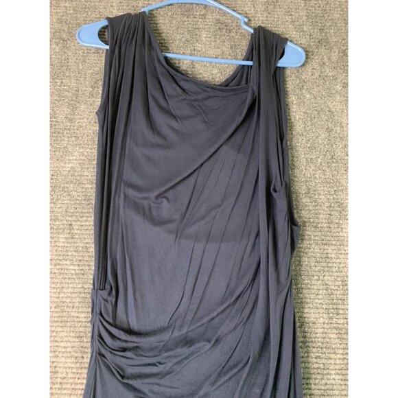 Seven 7 Womens Size Small Navy Blue Cap Sleeve Midi Dress Wrap Look - Picture 3 of 5